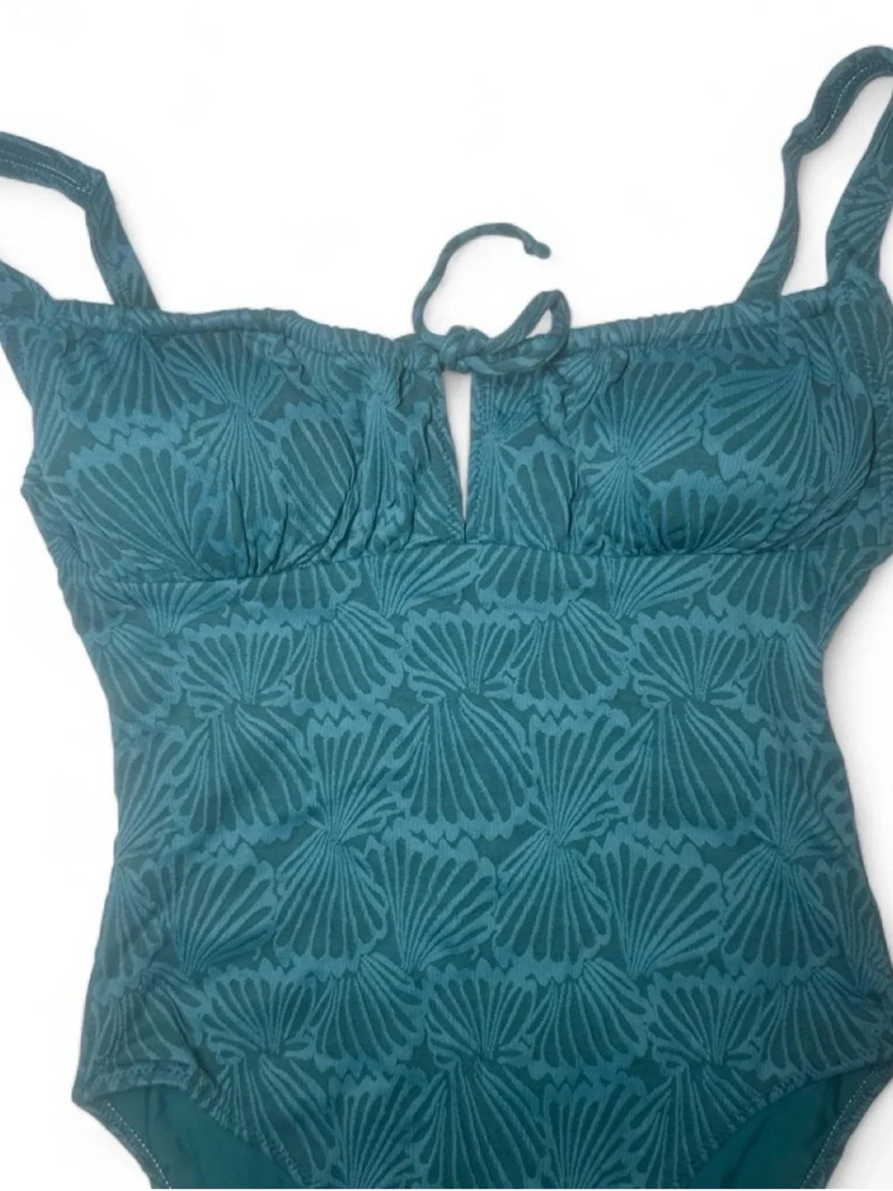 Teal Shell-Print One-Piece Swimsuit
